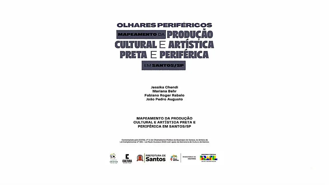 Folha de rosto da revista Olhares Periféricos, com título e créditos