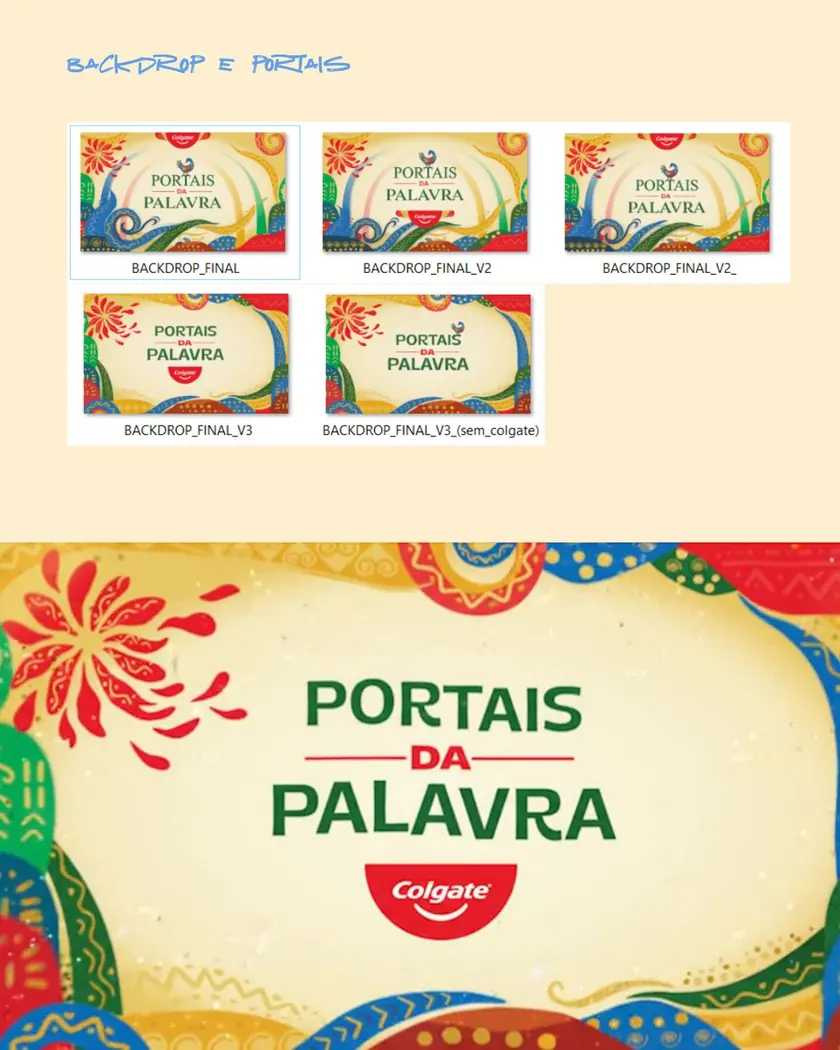 Versões do backdrop Portais da Palavra