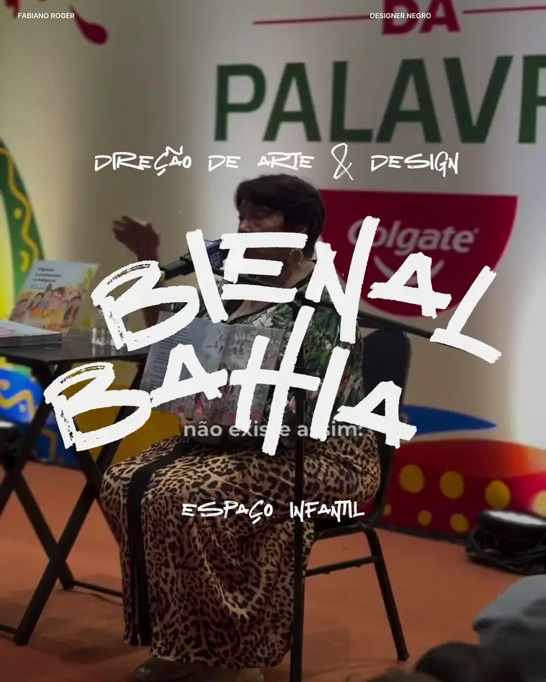 Capa de divulgação com registro do espaço e a frase Bienal Bahia